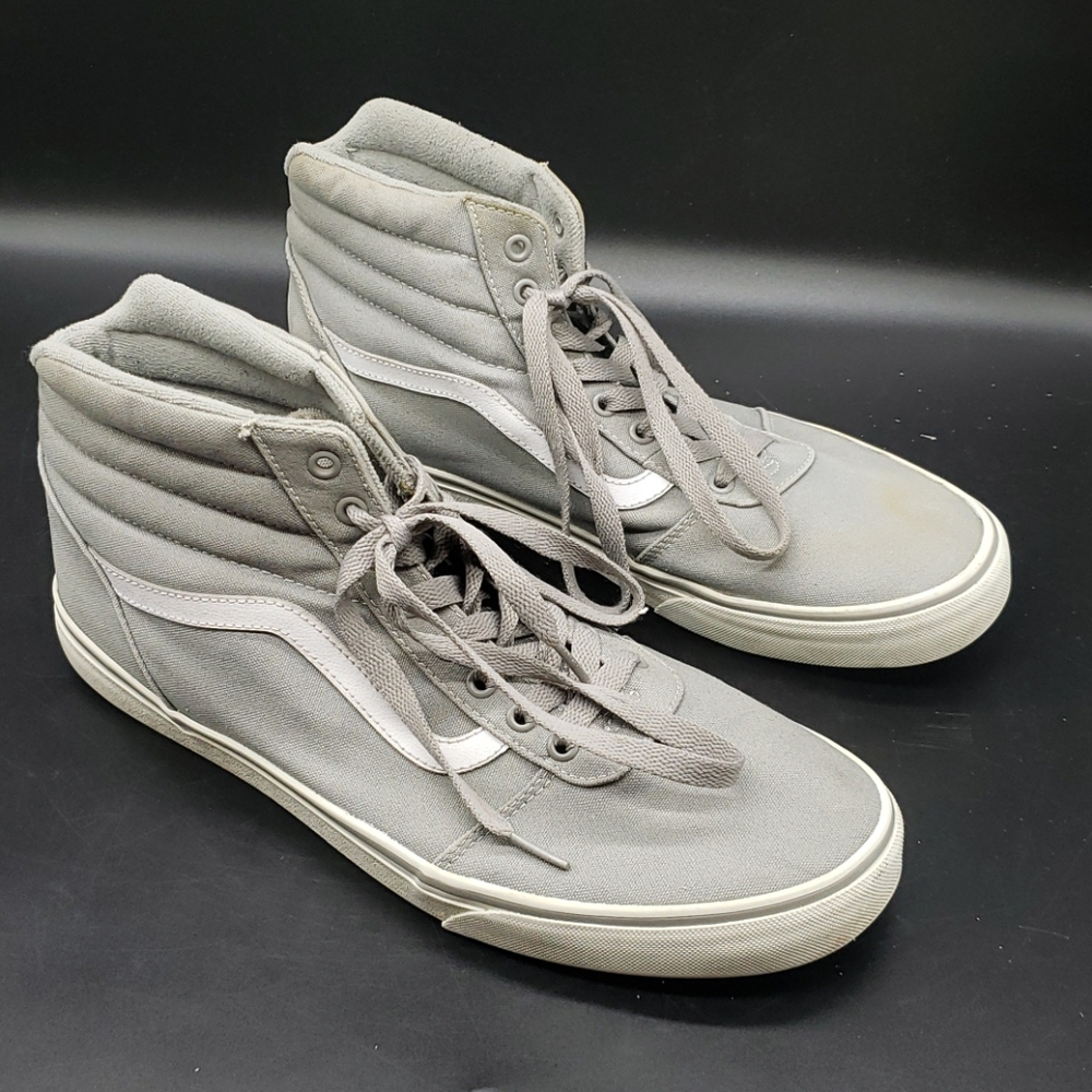 Vans ward stripe high top grey and white